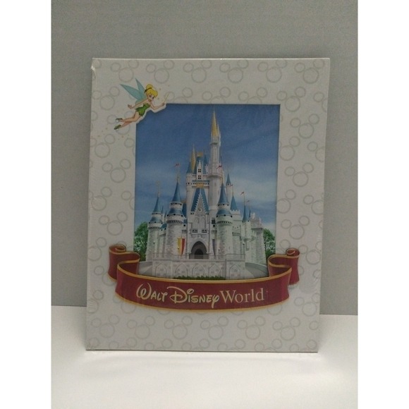 Disney Other - Walt Disney World Matted Print 8" X 10'" Tinker‎ Bell And Magic Kingdom Sealed